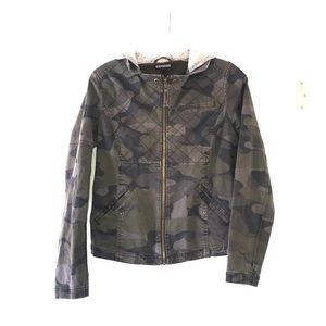 Express Camo Zip Hooded Jacket